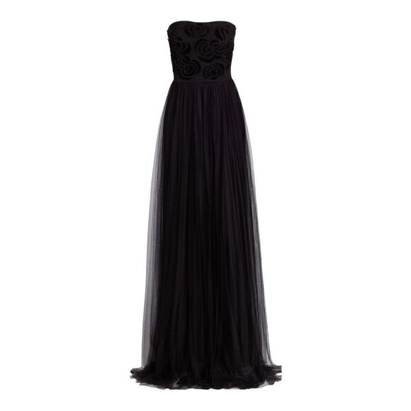 CHIARA BONI La Petite Robe Brielle Floral Mesh Strapless Gown Size 10 NWT - Picture 7 of 11